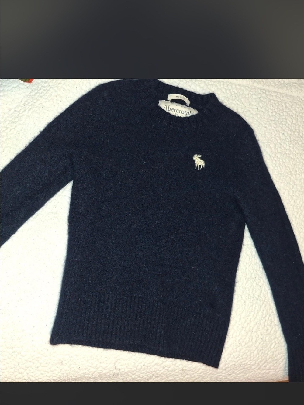 Abercrombie & Fitch Dark Navy Crewneck Sweater